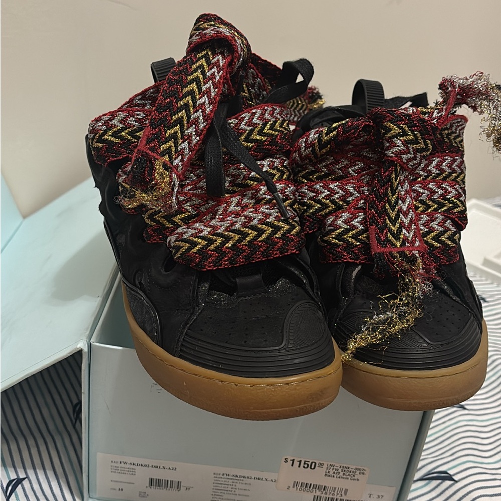 Lanvin Women's Black and Red Sneakers